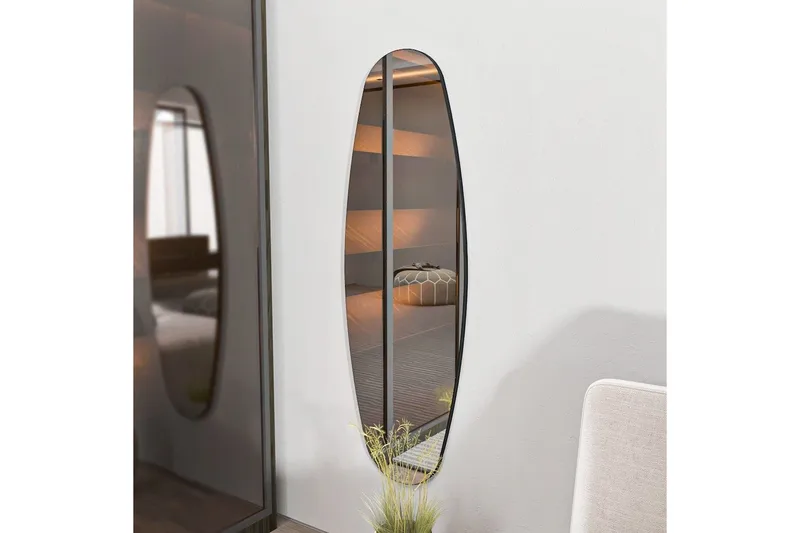 Toalettspeil Keiichi Transparent - Lysfarget tre - Interiør - Speil - Gangspeil