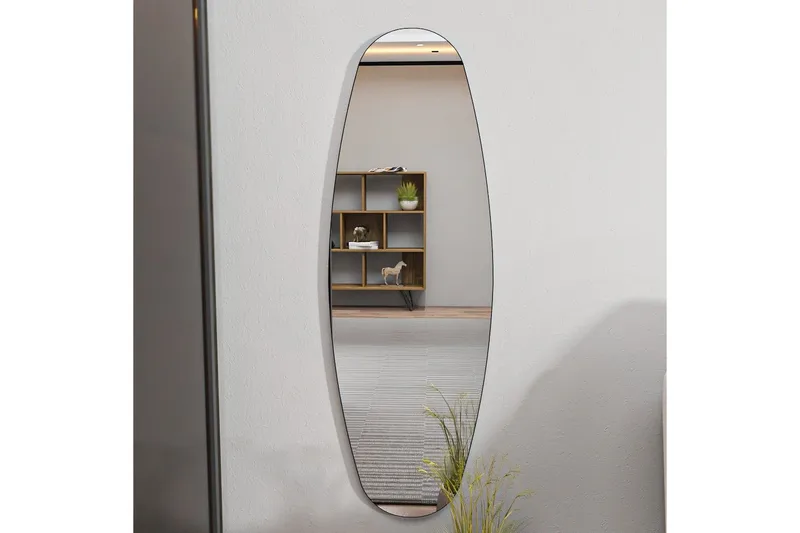 Toalettspeil Keiichi Transparent - Lysfarget tre - Interiør - Speil - Gangspeil