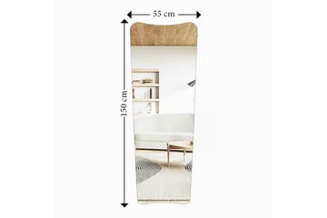 Toalettspeil Vitros Transparent / Svart - Svart/Hvit - Interiør - Speil - Gangspeil