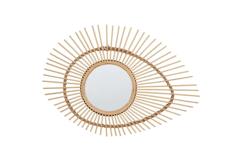 Väggspegel Beliani Bario Nature||Beige