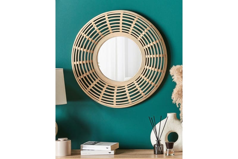 Väggspegel Beliani Hanua Nature||Beige - Interiør - Speil - Gangspeil
