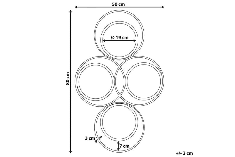 Väggspegel Beliani Lescar GOLD - Interiør - Speil - Gangspeil