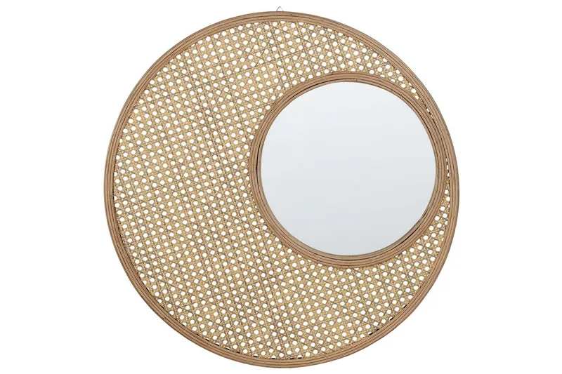 Väggspegel Beliani Palau Nature||Beige