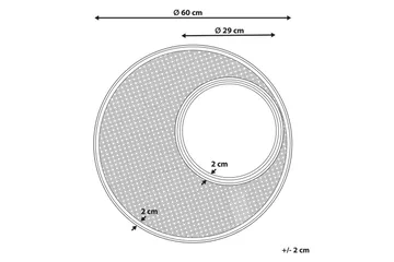 Väggspegel Beliani Palau Nature||Beige - Interiør - Speil - Gangspeil