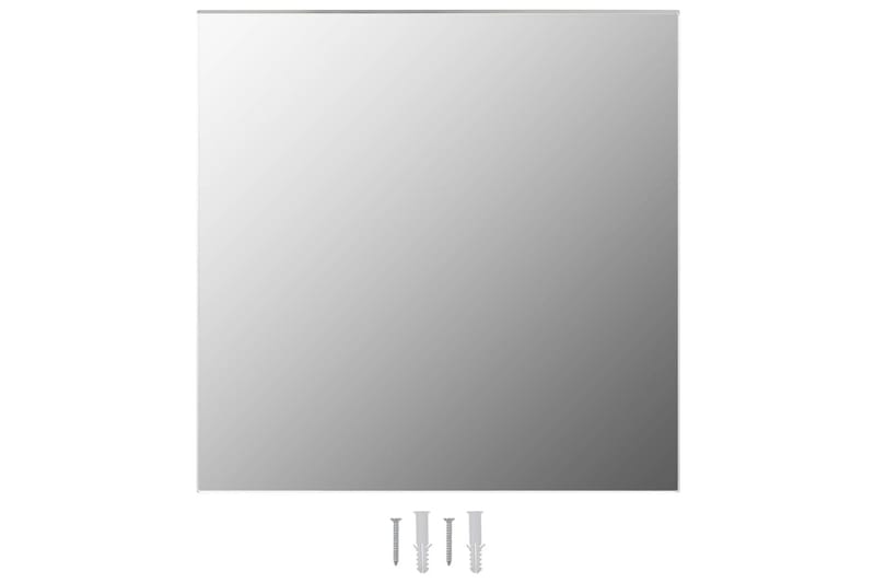 Veggspeil 50x50 cm firkantet glass - Beige|Hvit - Gangspeil - Veggspeil