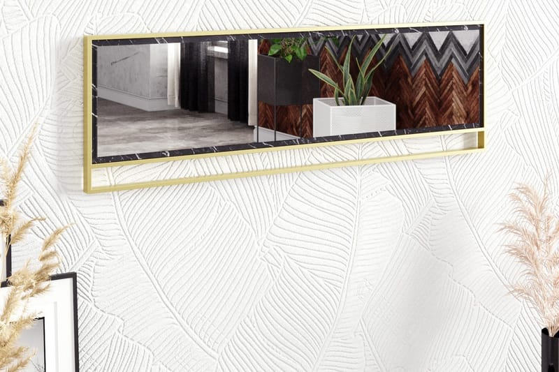 Abla Speil 122 cm, Gull|Svart