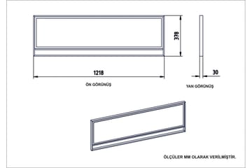 Abla Speil 122 cm - Gull|Svart - Interiør - Speil - Veggspeil
