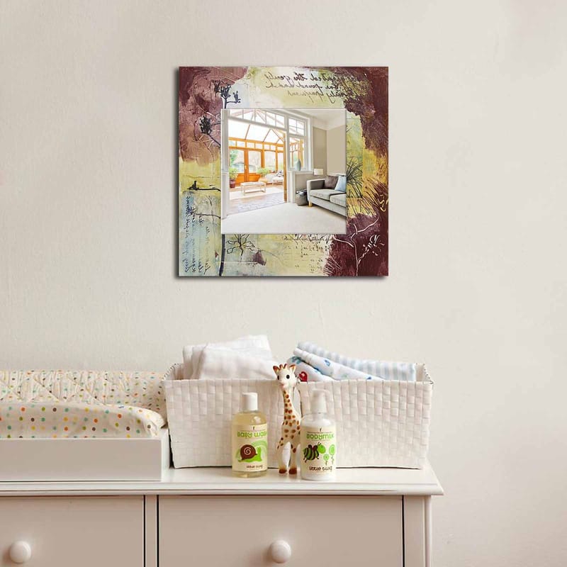 Armavir Dekorspeil 50x50 cm Abstract - Plexiglass/Flerfarget - Interiør - Speil - Veggspeil