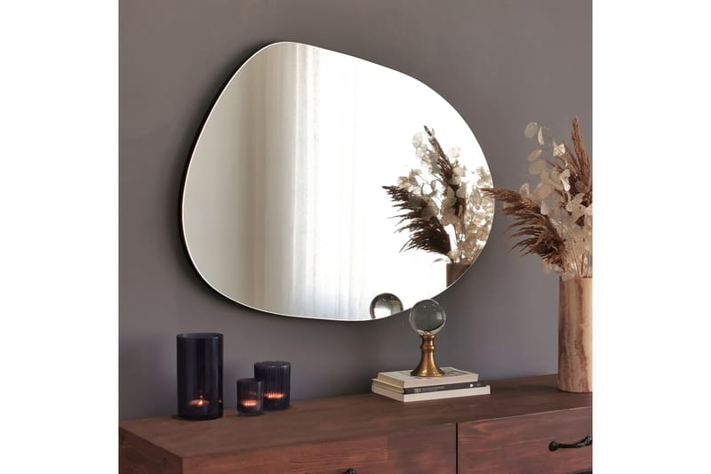 Asymmetrisk Speil 75x55 cm - Svart - Gangspeil - Veggspeil