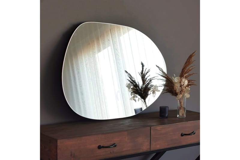 Asymmetrisk Speil Svart - Svart - Interiør - Speil - Veggspeil