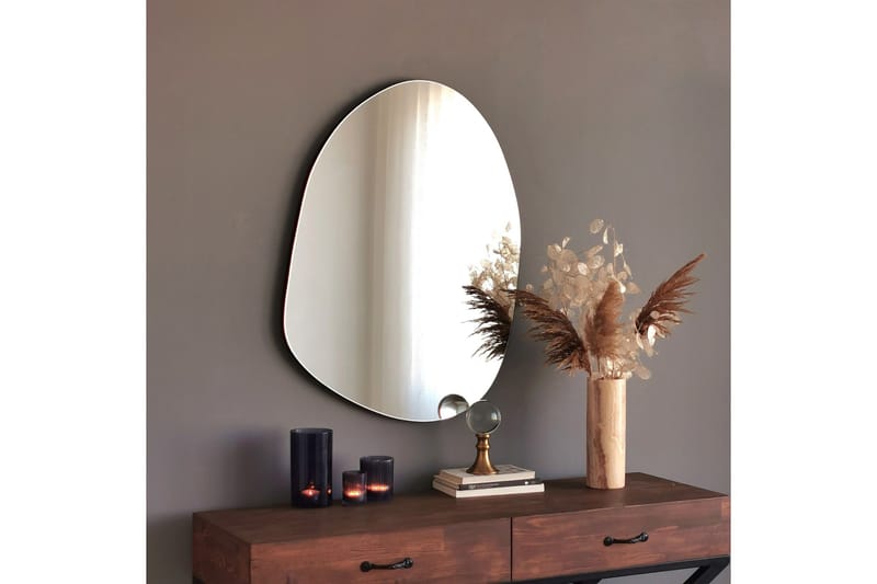 Asymmetrisk Speil Svart - Svart - Interiør - Speil - Veggspeil