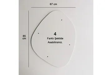 Asymmetrisk Speil Svart - Svart - Interiør - Speil - Veggspeil