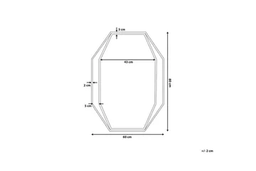 Bagron Speil 80x60 cm - Grå - Interiør - Speil - Veggspeil