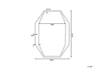 Bagron Speil 80x60 cm - Grå - Interiør - Speil - Veggspeil
