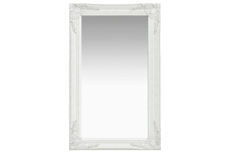 Veggspeil barokkstil 50x80 cm hvit - Gangspeil - Veggspeil