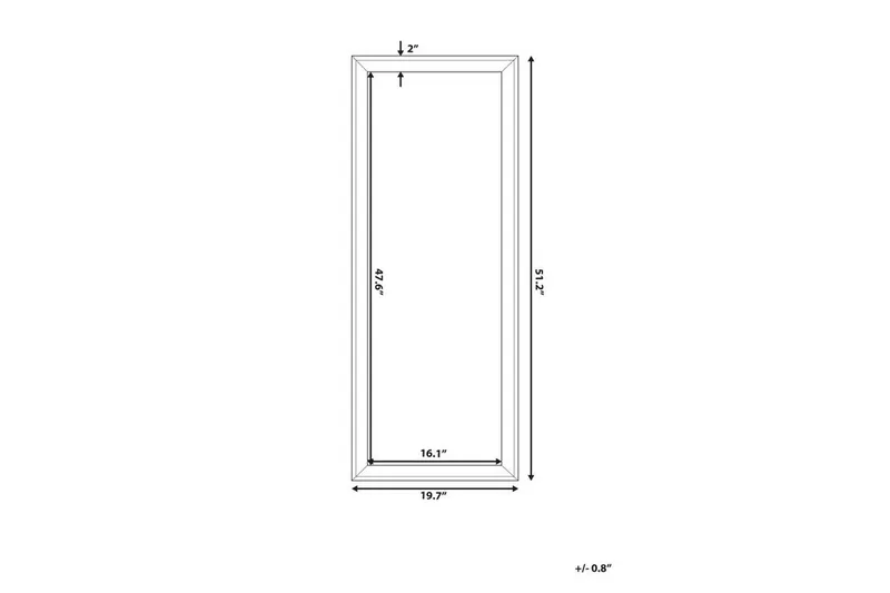 Benon Speil 50 cm - Hvit - Interiør - Speil - Veggspeil