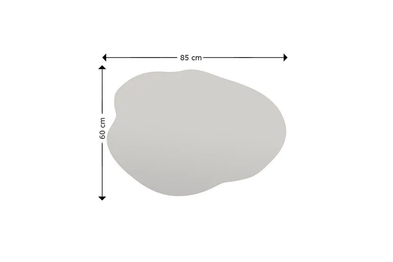 Besso Speil 60 cm Asymmetrisk - Svart - Interiør - Speil - Veggspeil
