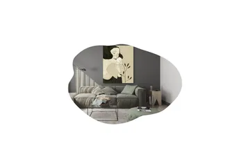 Besso Speil 60 cm Asymmetrisk - Svart - Interiør - Speil - Veggspeil