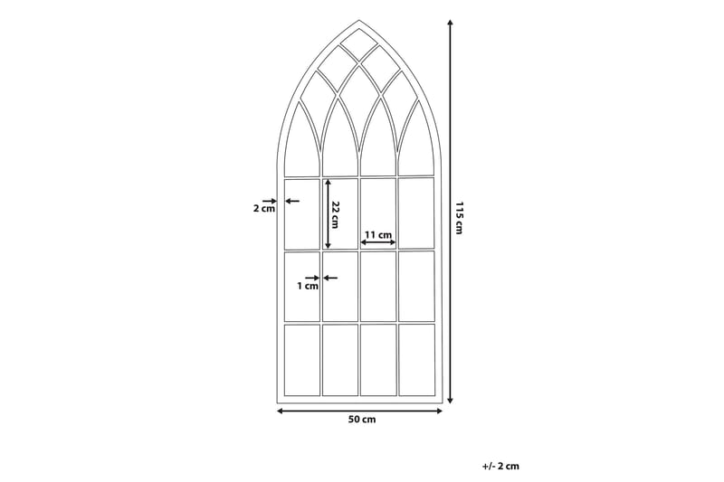 Braylea Speil 50x115 cm - Grå - Interiør - Speil - Veggspeil