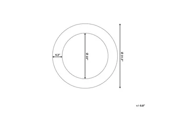 Channay Speil 80 cm - Gull - Interiør - Speil - Veggspeil