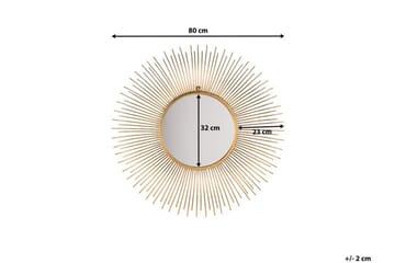 Cilly Speil 76 cm - Gull - Interiør - Speil - Veggspeil