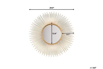 Cilly Speil 76 cm - Gull - Interiør - Speil - Veggspeil