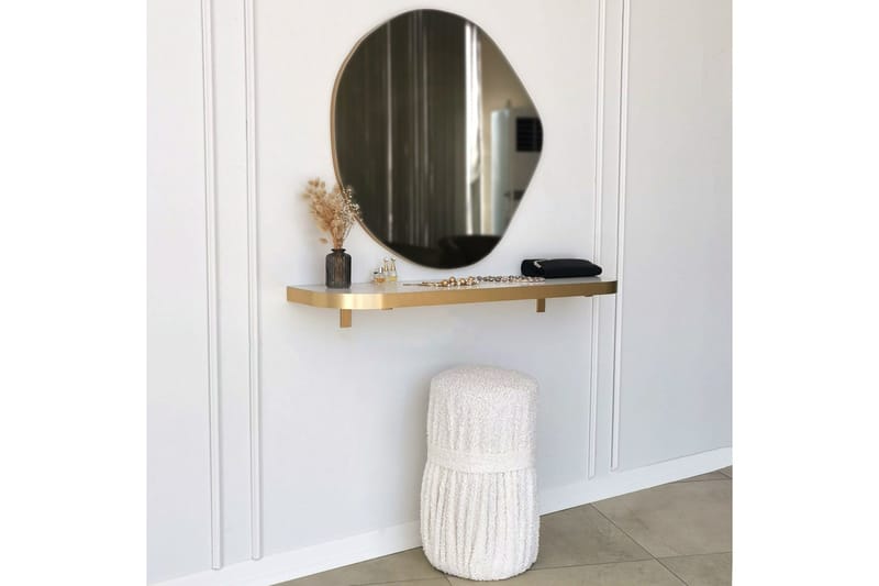 Coarraze Speil 67 cm Asymmetrisk - Gull - Interiør - Speil - Veggspeil