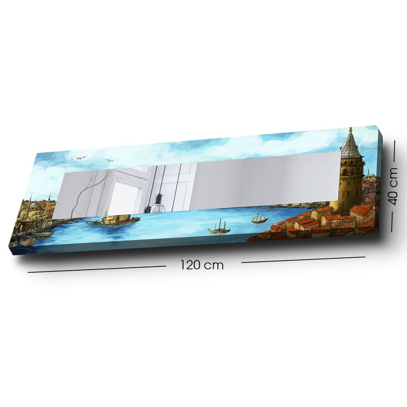 Dekorspeil 40x120 cm - Flerfarget - Gangspeil - Veggspeil