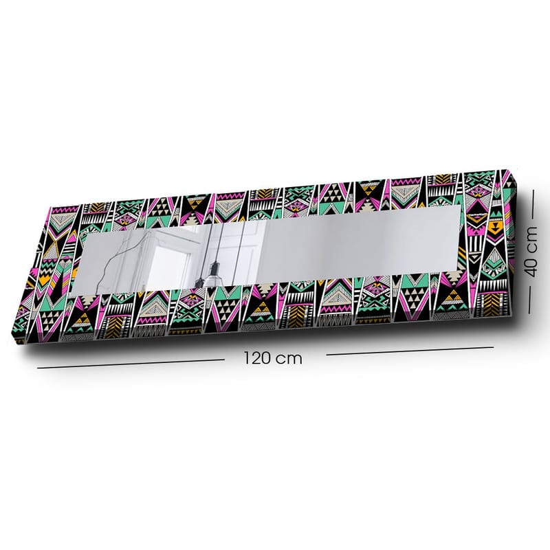 Dekorspeil 40x120 cm - Flerfarget - Interiør - Speil - Veggspeil