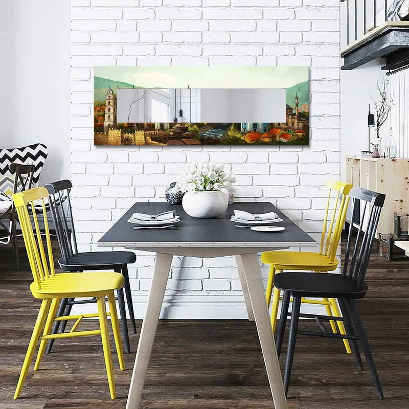 Dekorspeil 40x120 cm - Flerfarget - Interiør - Speil - Veggspeil