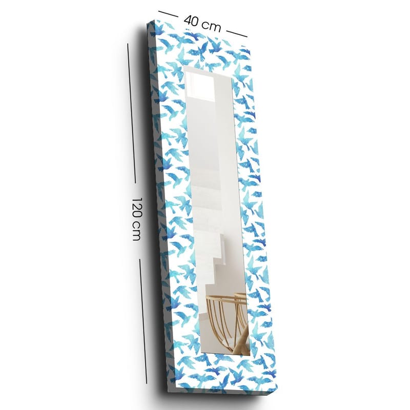 Dekorspeil 40x120 cm - Flerfarget - Interiør - Speil - Veggspeil
