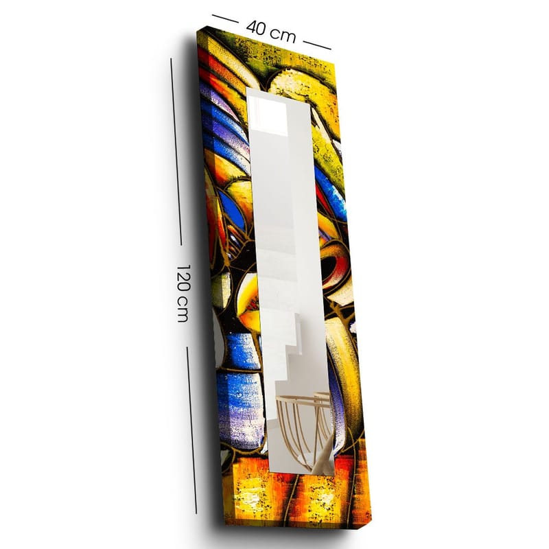 Dekorspeil 40x120 cm - Flerfarget - Interiør - Speil - Veggspeil