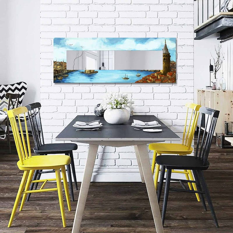 Dekorspeil 40x120 cm - Flerfarget - Interiør - Speil - Veggspeil