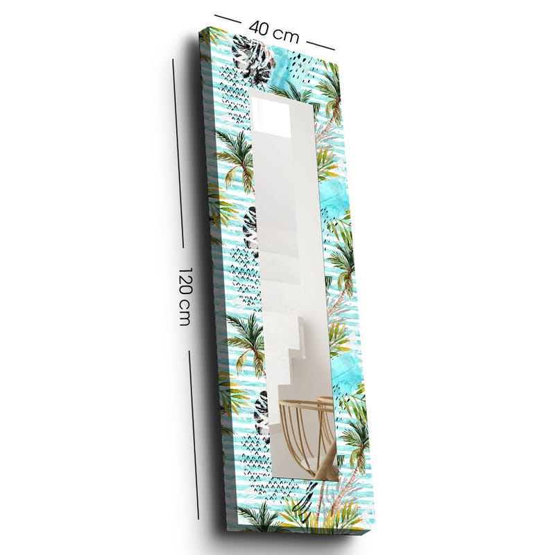 Dekorspeil 40x120 cm - Flerfarget - Interiør - Speil - Veggspeil