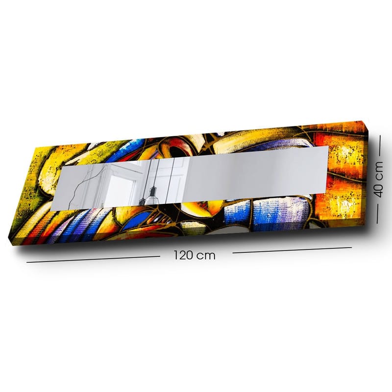 Dekorspeil 40x120 cm - Flerfarget - Interiør - Speil - Veggspeil