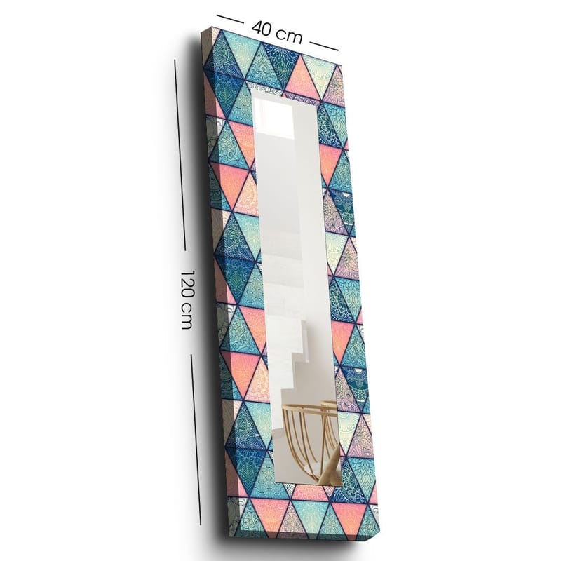 Dekorspeil 40x120 cm - Flerfarget - Interiør - Speil - Veggspeil