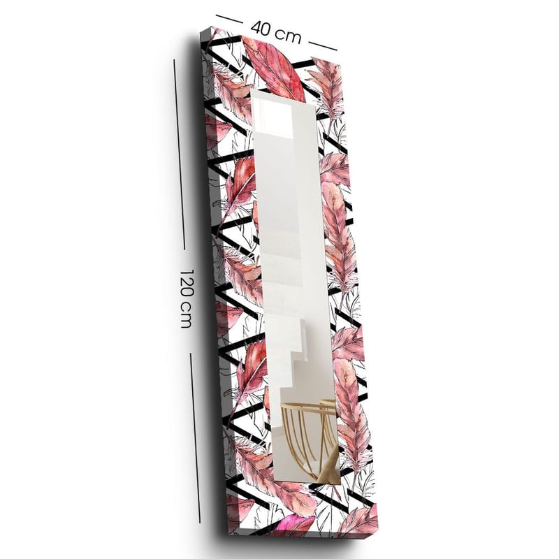 Dekorspeil 40x120 cm - Flerfarget - Interiør - Speil - Veggspeil