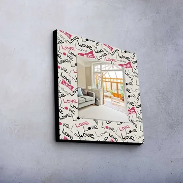 Dekorspeil 50x50 cm - Flerfarget - Interiør - Speil - Veggspeil