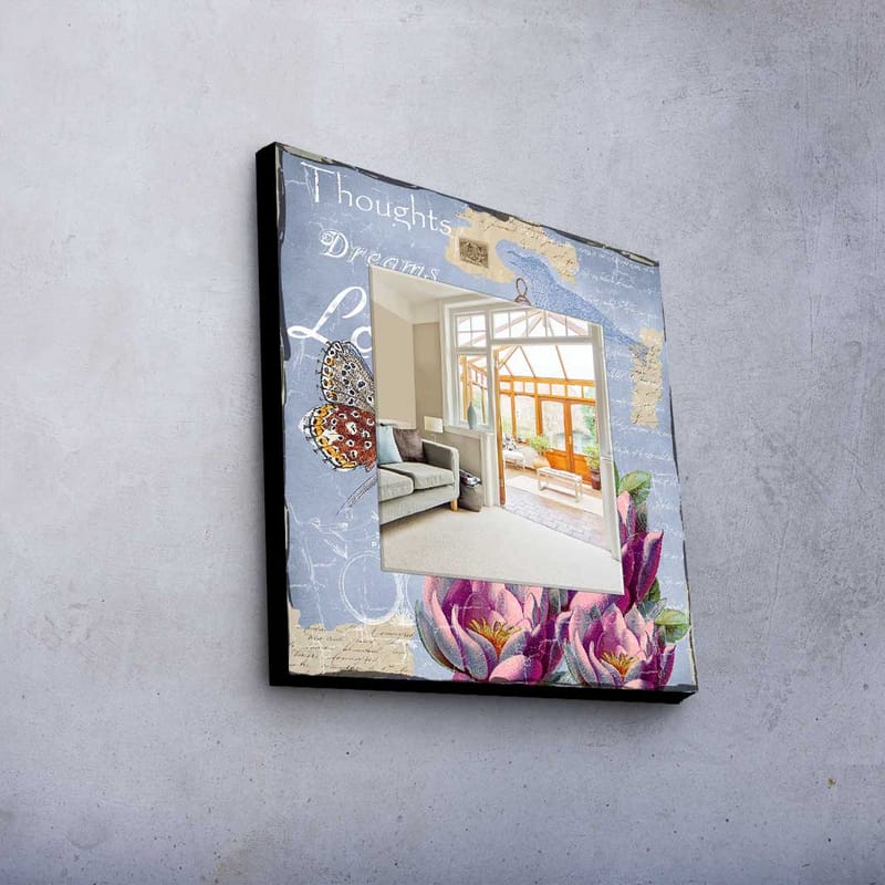 Dekorspeil 50x50 cm - Flerfarget - Interiør - Speil - Veggspeil