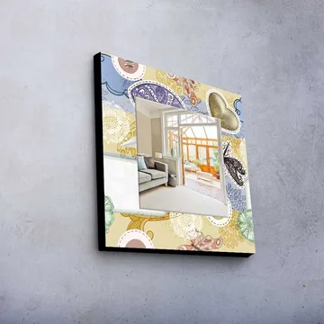 Dekorspeil 50x50 cm - Flerfarget - Interiør - Speil - Veggspeil