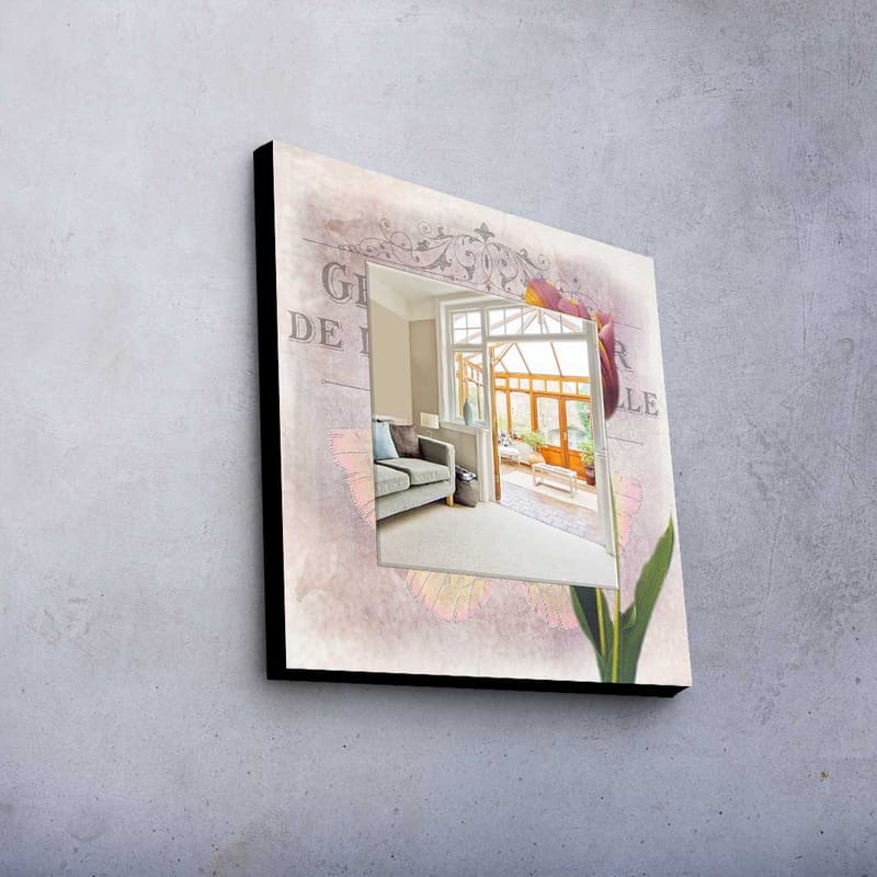 Dekorspeil 50x50 cm - Flerfarget - Interiør - Speil - Veggspeil