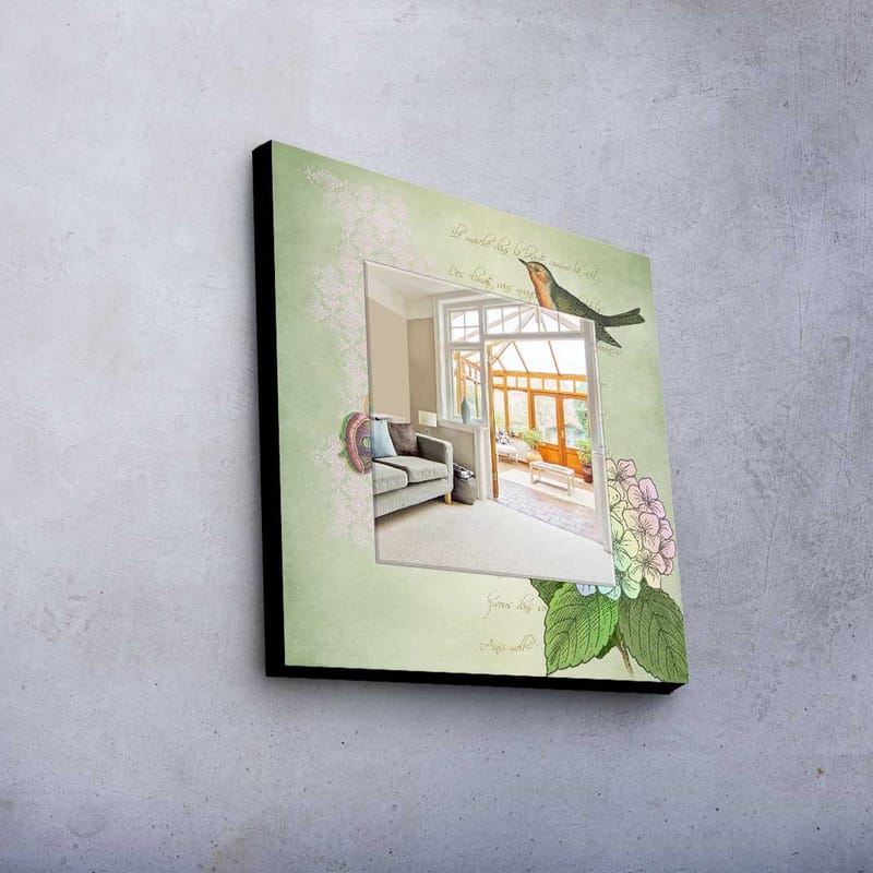 Dekorspeil 50x50 cm - Flerfarget - Interiør - Speil - Veggspeil