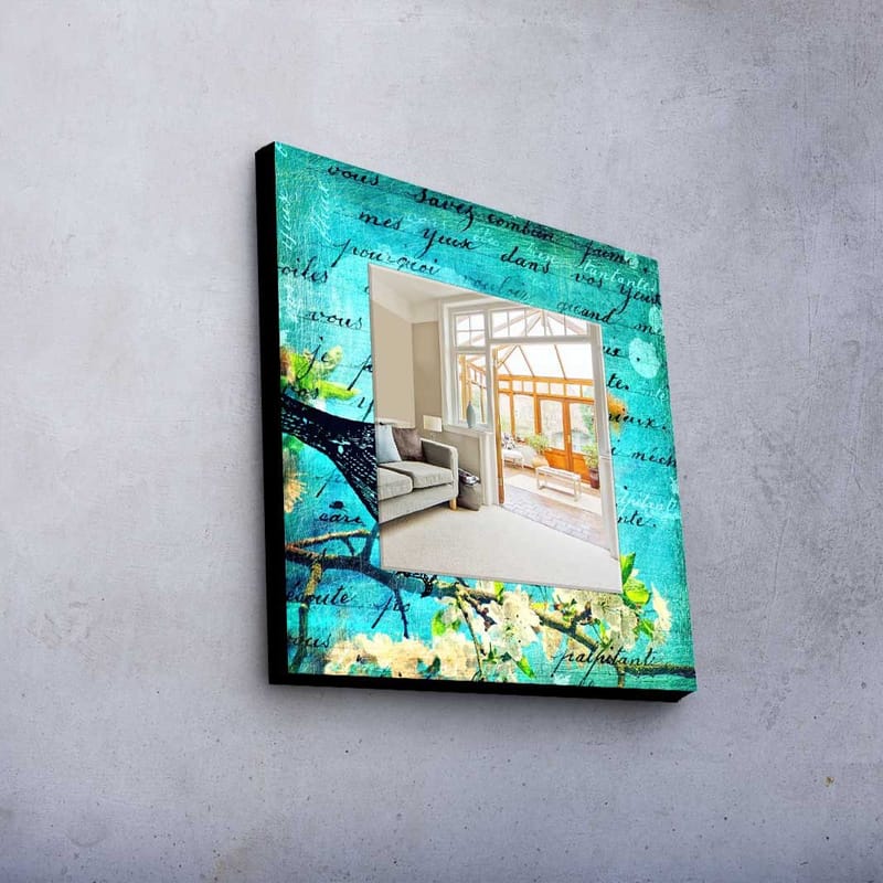 Dekorspeil 50x50 cm - Flerfarget - Interiør - Speil - Veggspeil