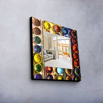 Dekorspeil 50x50 cm - Flerfarget - Interiør - Speil - Veggspeil