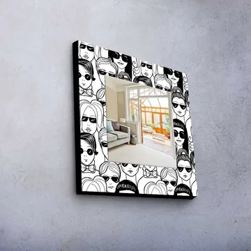 Dekorspeil 50x50 cm - Flerfarget - Interiør - Speil - Veggspeil