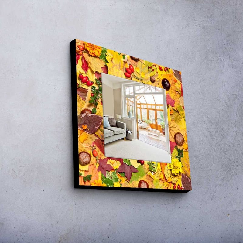 Dekorspeil 50x50 cm - Flerfarget - Interiør - Speil - Veggspeil