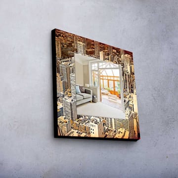 Dekorspeil 50x50 cm - Flerfarget - Interiør - Speil - Veggspeil