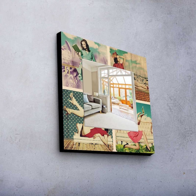 Dekorspeil 50x50 cm - Flerfarget - Interiør - Speil - Veggspeil