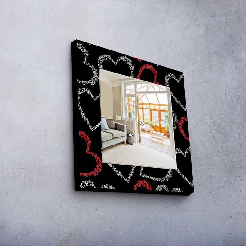 Dekorspeil 50x50 cm - Flerfarget - Interiør - Speil - Veggspeil