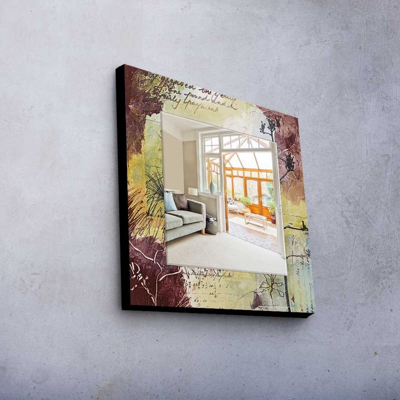 Dekorspeil 50x50 cm - Flerfarget - Interiør - Speil - Veggspeil